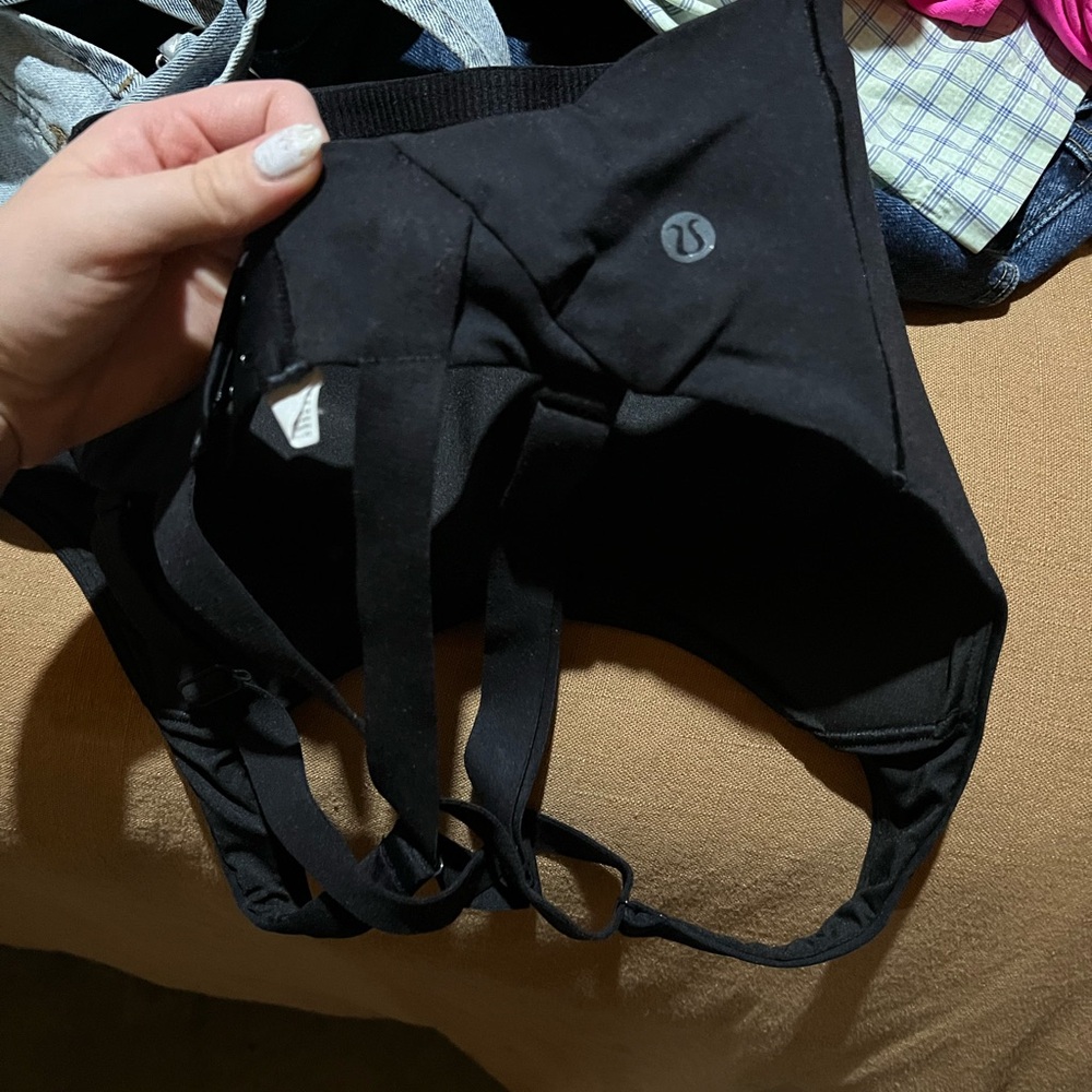 Lululemon Black Sports Bra with Strappy Design